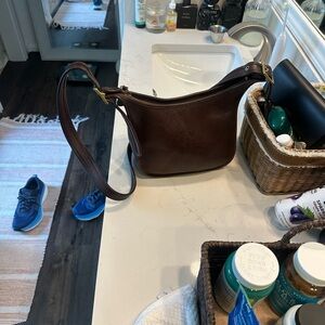 Vintage Coach Brown Leather Bag